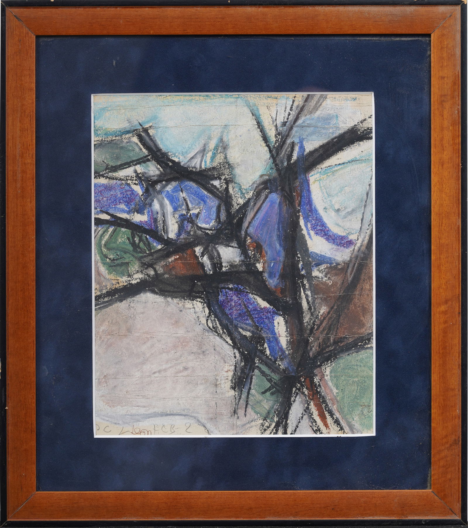 Leon Wall (1916 - 1980) Signed Abstract Expressionist Framed Original Vintage Painting (1 of 5)