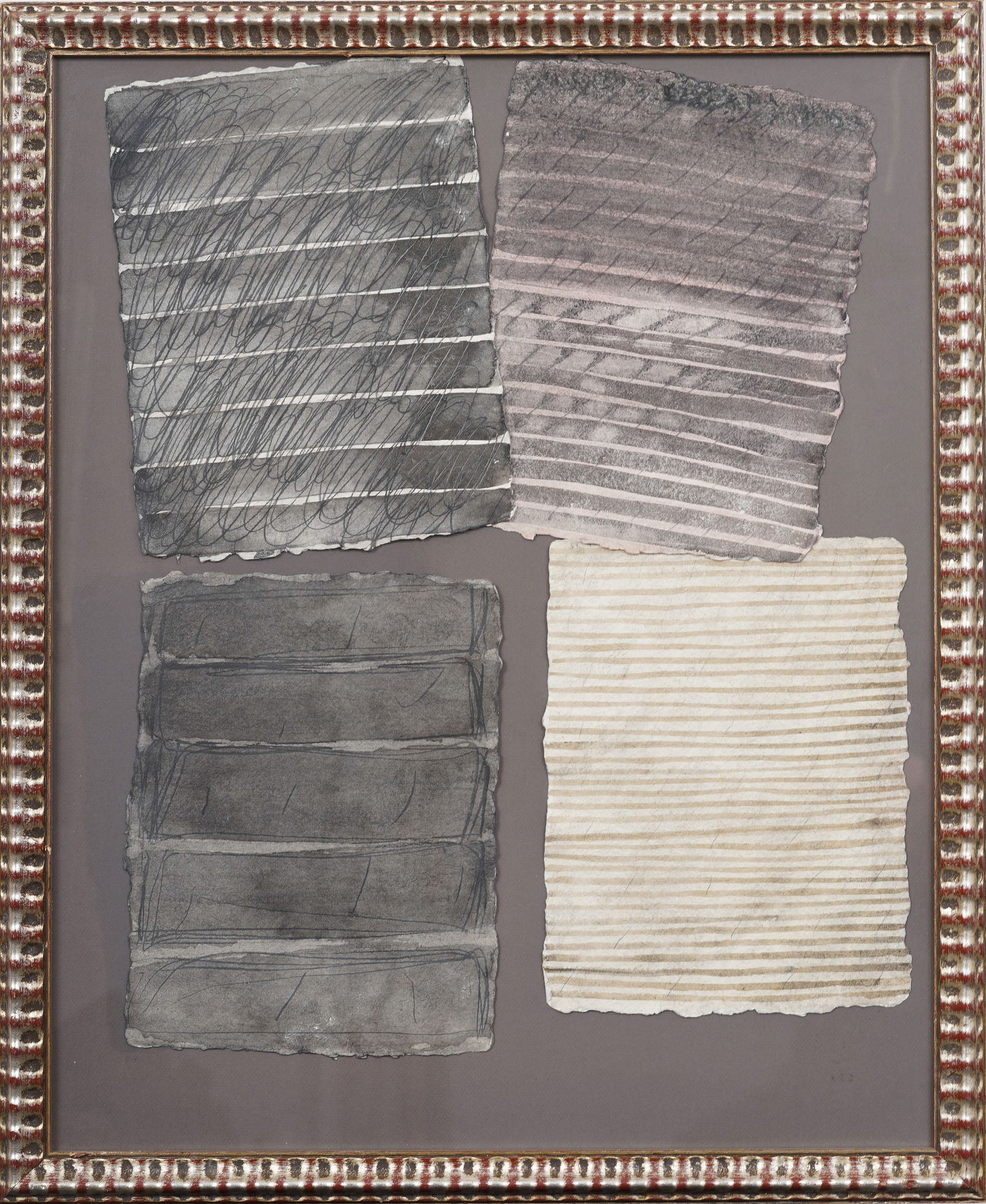 Framed Abstract Minimalist Contemporary Painting (1 of 5)