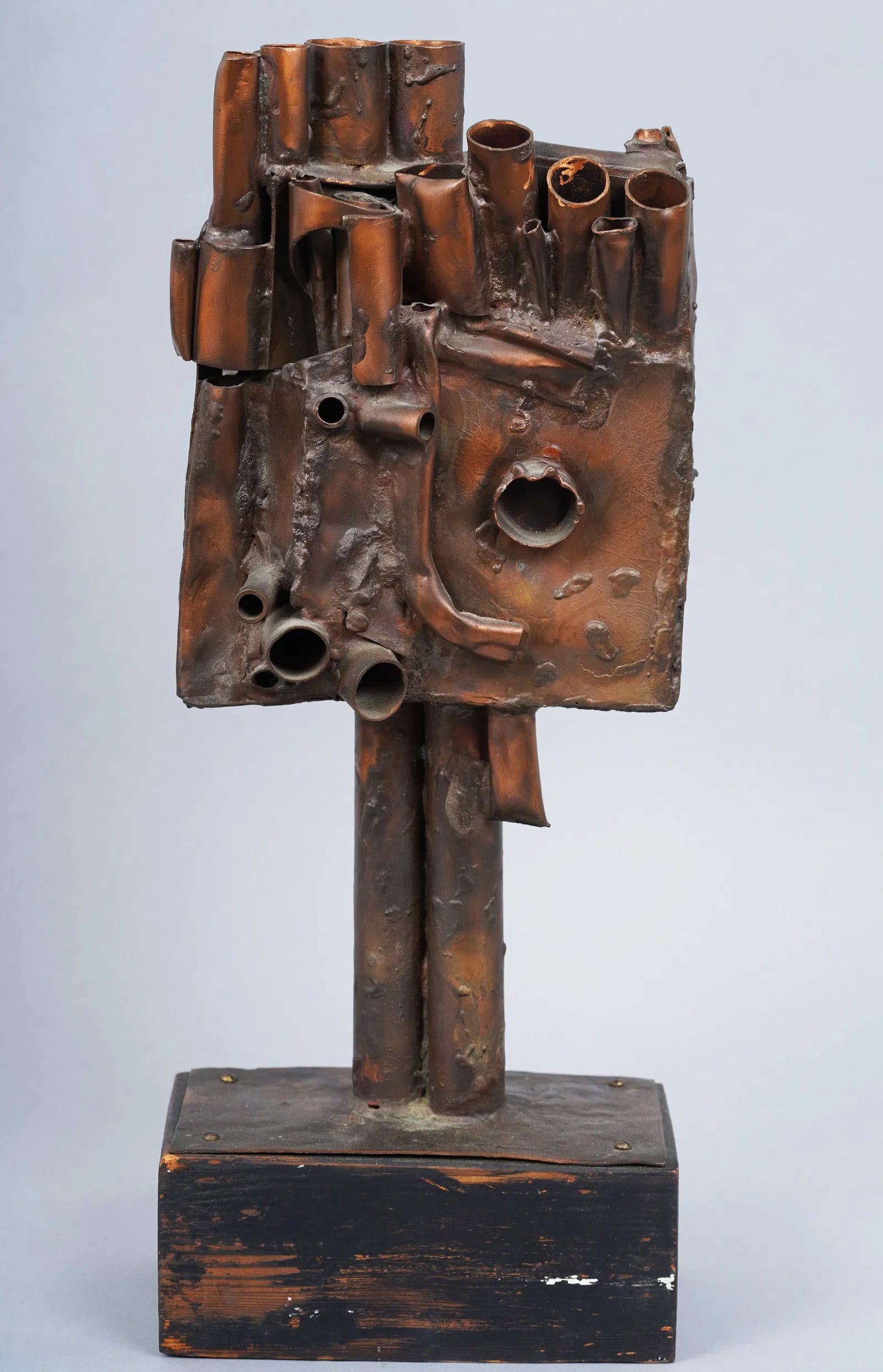 Fred R. Schwartz (1921-2009) Vintage Signed American Modernist Copper Abstract Sculpture (1 of 8)