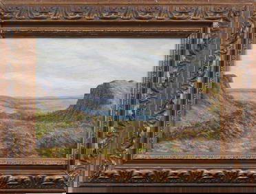 Antique American Impressionist Nicely Framed Western Landscape Oil Painting (1 of 6)