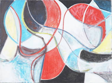 Large Vintage American Abstract Expressionist Mid Century Modern Original Oil Painting (1 of 4)
