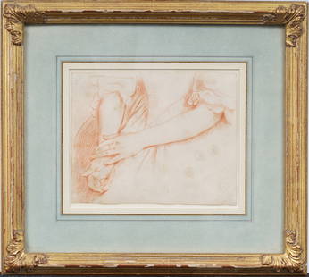 Antique European Old Master 18th Century Hand Study Framed Original Drawing: Antique European drawing. Framed. Measuring 13 by 15 inches and 7 by 8.5 painting alone. Please see all images for condition. Size is measured and written on the back of the painting. The first size i
