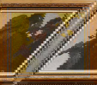 Important WPA Ashcan School Mining Workers Portrait Framed Antique American Original Oil Painting (1 of 7)