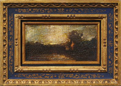Authentic Ralph Albert Blakelock (1847 - 1919) Antique Modernist American Landscape Painting (1 of 9)