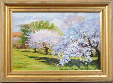 Judd Gallet Signed Large Vintage American Impressionist Landscape Original Oil Painting (1 of 7)