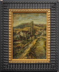 Signed European Impressionist Nicely Framed Signed Landscape Oil Painting