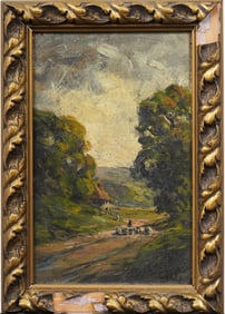 Harold Goldthwait (1869 - 1932) Antique English Bucolic Landscape Framed Oil Painting