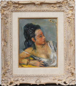 Robert Philipp (1895 - 1981) Antique American Modernist Nicely Framed Portrait Signed Oil Painting (1 of 5)