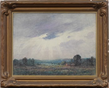 Frederick James Boston (1855 - 1932) Antique American Impressionist Landscape Signed Oil Painting