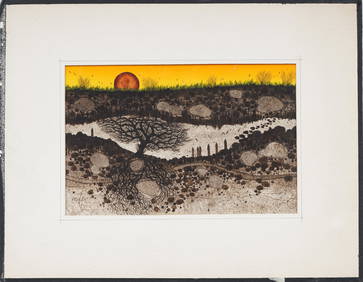 Don Ferlen Vintage Signed New Orleans Modernist Abstract Landscape Painting (1 of 5)