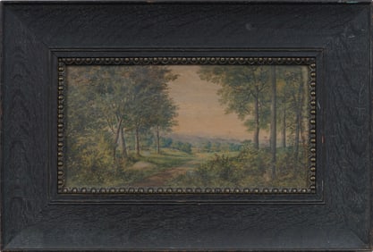 Antique American or European Signed and Framed Landscape Painting