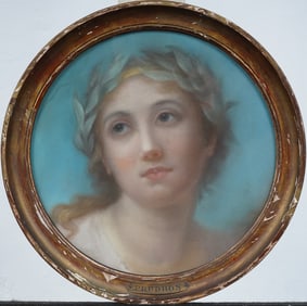 ATTR Pierre-Paul Prud'hon (1758-1823) Framed French Old Master Portrait Painting Knoedler Provenance