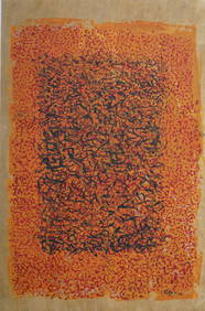 Vintage Signed American School Abstract Expressionist Painting (1 of 5)