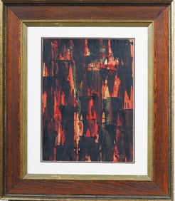 Hermann Glockner (1889 - 1987) Vintage German Framed Abstract Expressionist Signed Painting