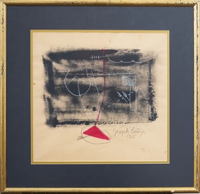 Joseph Beuys (1921 - 1986) Signed Mid Century Modern Framed Mixed Media Painting