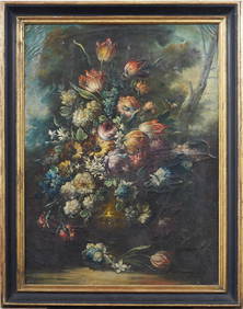 Antique European Old Master Flower Still Life Framed Oil Painting (1 of 9)