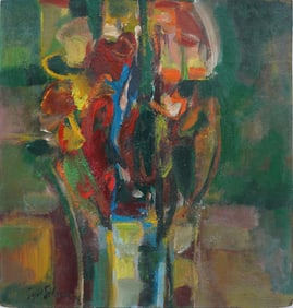 Syd Solomon (1917 - 2004) Signed American Modernist Abstract Expressionist Oil Painting