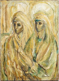 Fidelio Ponce de Leon (1895 - 1949) Religious Signed Modernist Portrait Painting