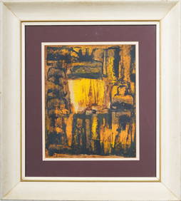 Kjell Nupen (1955 - 2014) Signed Norwegian Modernist Abstract Framed Original Painting (1 of 5)