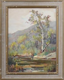 Mary Darter Coleman (1893-1956) Antique Texas and California Woman Artist Framed Landscape Painting