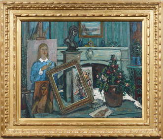 Walter Emerson Baum (1884-1956) "Studio Objects" Exhibited Large Framed Original Oil Painting (1 of 8)