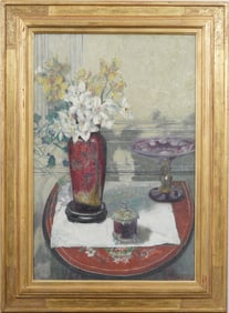 Everett Lloyd Bryant (1864-1945) Signed American Impressionist Large Framed Still Life Oil Painting