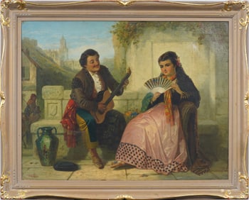 Robert Kemm (1837 - 1895) Signed English 19th Century Figurative Landscape Oil Painting