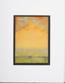 William McCarthy Atmospheric Abstract Sunset Landscape  American Original Oil Painting