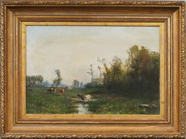 Joseph Antonio Hekking (1830 - 1903) Antique American Hudson River School Landscape Painting (1 of 6)