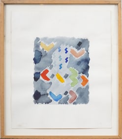 Vintage Nicely Framed Mid Century Modern Abstract Painting