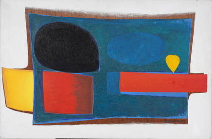 Antique American Abstract Expressionist Large Original Oil Painting Mid Century Modern (1 of 5)