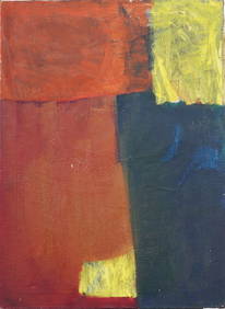 Vintage Mid Century Modern Abstract Expressionist Signed Oil Painting (1 of 6)