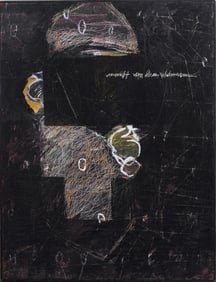 Vintage American Modernist Signed Abstract Minimalist Oil Painting
