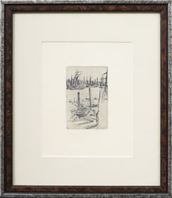 James Abbott McNeill Whistler (1834 - 1903)  "Wapping" Vintage Posthumous Print