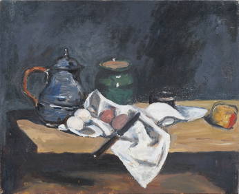 Nicely Painted American School Modernist Still Life Oil Painting (1 of 4)