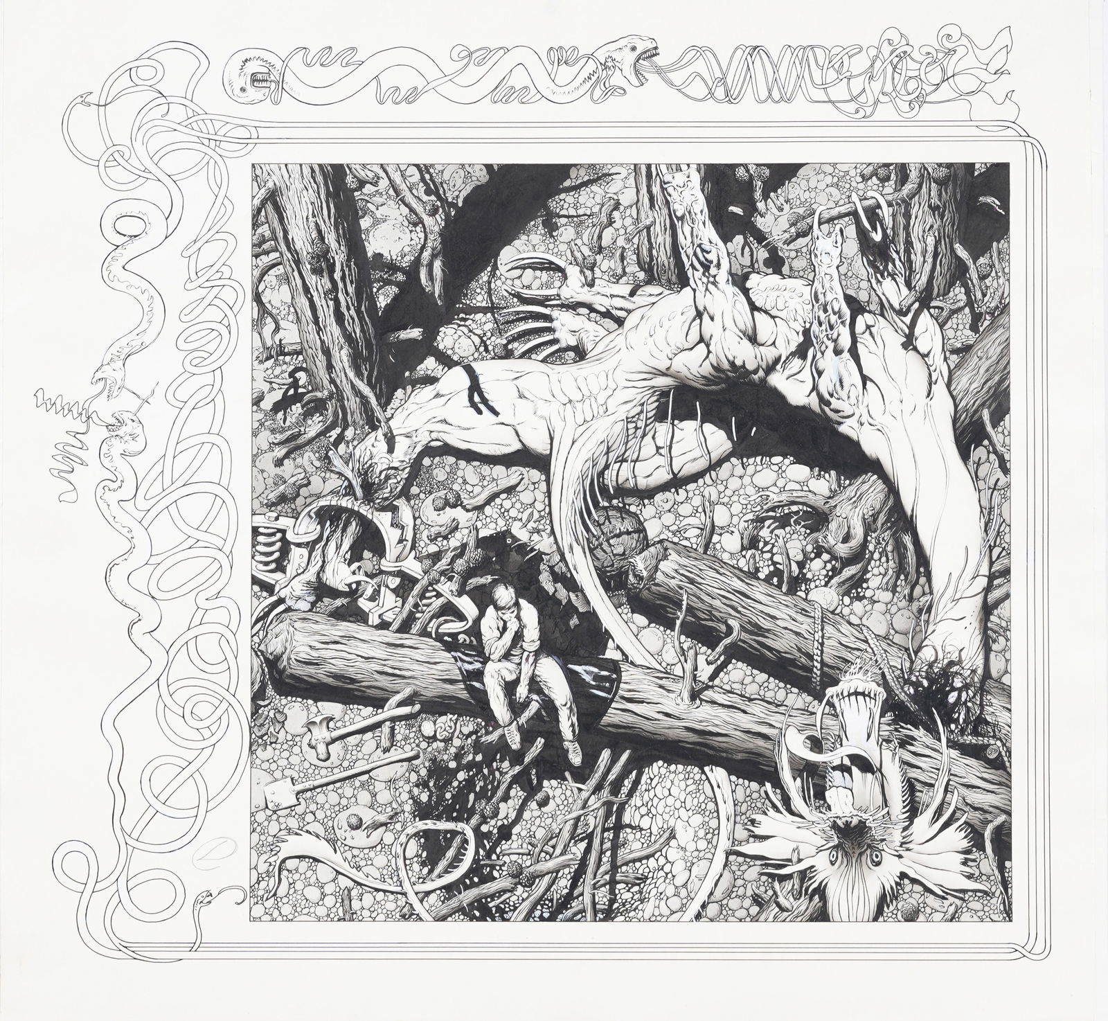 Mike Deweese Vintage American Surreal Illustration Drawing (1 of 10)