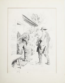 Will Crawford Listed American Western Illustration Drawing