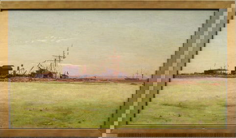 ATTR William Bradford (1823 - 1892) Antique American Winter Hudson River School Seascape Painting