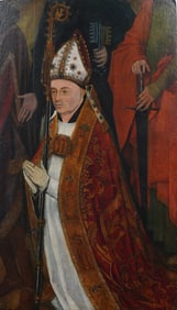 Important 15th/16th Century Dutch Old Master Religious Portrait Oil Painting of "Jean Chevrot"