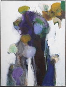 Antique American Large Signed Mid Century Modern Framed Abstract Oil Painting (1 of 7)