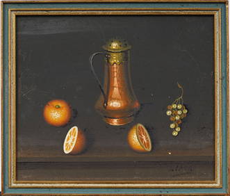 Vintage American School Miniature Kitchen Still Life Framed Signed Oil Painting (1 of 6)