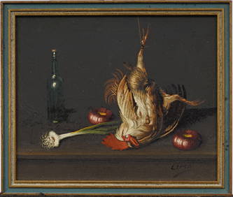 Vintage American School Miniature Kitchen Still Life Framed Signed Oil Painting (1 of 6)