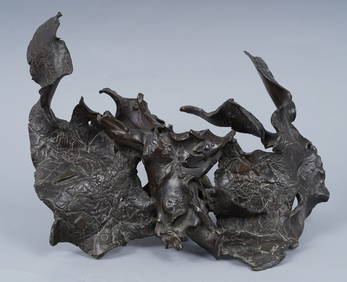 Signed Chavez Antique Abstract Figural Bronze (1 of 8)