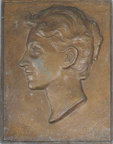 Albin Polasek (1879 - 1965) Antique American Bronze Portrait Relief Signed Sculpture (1 of 5)
