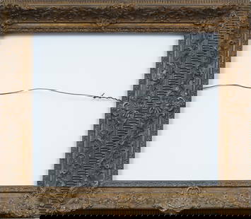 Antique European Impressionist Fancy Giltwood Oil Painting Frame: Antique European oil painting frame. Measuring 22 by 26 inches overall and 16.75 by 19.75 rabbet. Please see all images for condition. Size is measured and written on the back of the painting. The fir