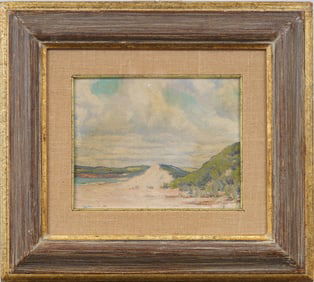 Squibnocket Beach Martha's Vineyard Impressionist Seascape Antique American Original Oil Painting