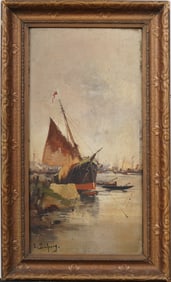 Eugene Galien-Laloue (1854 - 1941) Antique French Impressionist Signed Seascape Framed Painting