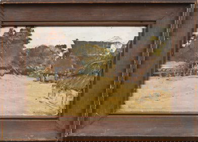 Naci Kalmukoglu (1896 - 1951) Signed Turkish Modernist Landscape Framed Oil Painting