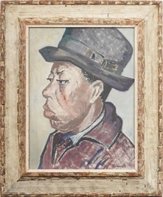 Gertrude Ryder Bennett (1901-1982) Important Exhibited New York Portait in Heydenryk Frame