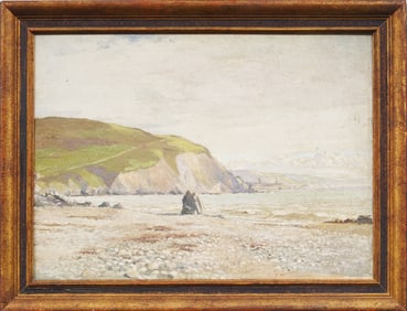 ATTR William Trost Richards (1833 - 1905) Antique American Coastal Seascape Original Oil Painting
